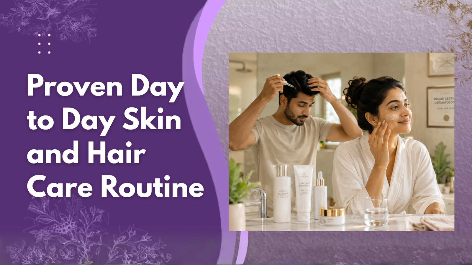 skin and hair care routine