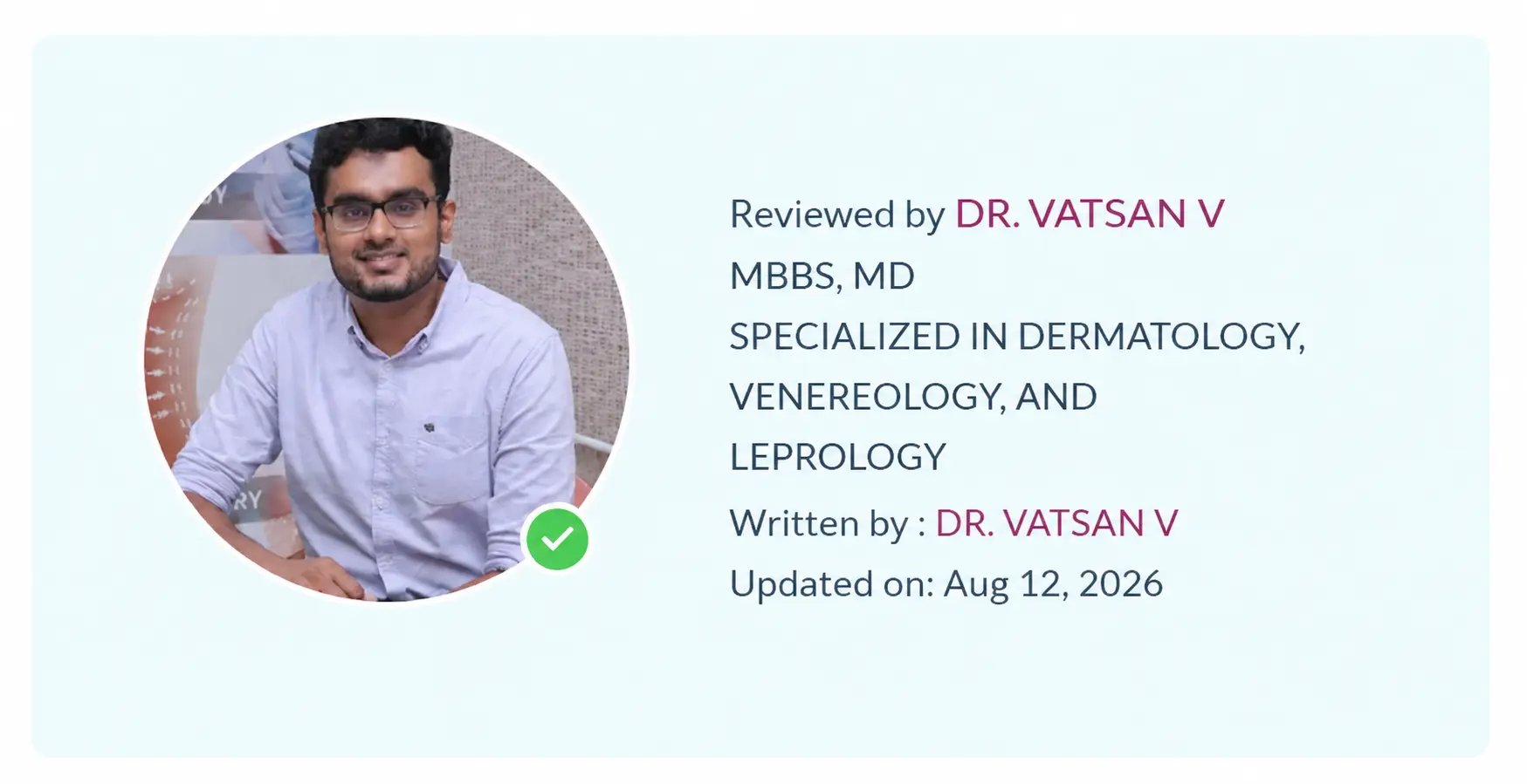 Dr Vatsan V Dermatologist